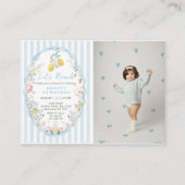 Floral Citrus Lemon Birthday Invitations Begleitkarte (Vorderseite)