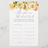 Floral citrus Wie alt war die Braut, um Spiel zu w (Vorderseite)