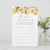 Floral citrus Wie alt war die Braut, um Spiel zu w (Stehend Vorderseite)