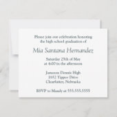 Floral Clarendon Steel 2011 Graduate Einladungen (Rückseite)