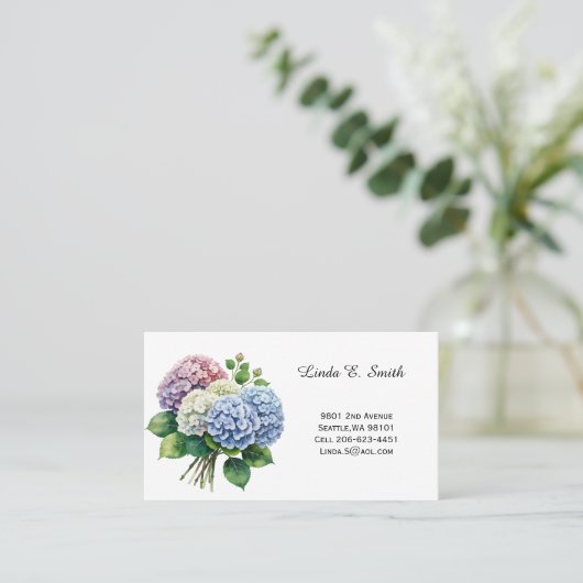 Floral Classic Calling Card Visitenkarte (Stehend Vorderseite)