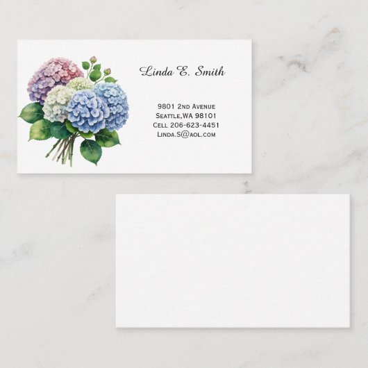 Floral Classic Calling Card Visitenkarte (Vorne/Hinten)