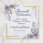 Floral Classic Elegantes Party Geschenkanhänger (Rückseite)