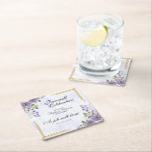 Floral Classic Elegantes Party Rechteckiger Pappuntersetzer (Vor Ort)