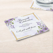 Floral Classic Elegantes Party Rechteckiger Pappuntersetzer (angewinkelt)