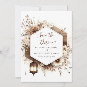 Floral Classic Rustic Wedding Save The Date