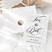 Floral Classic Wedding Foto Save The Date