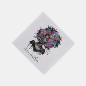 Floral Classy Afro Frau Serviette (Ecke)