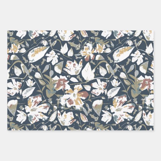 Floral Clematis Decoupage Geschenkpapier Set (Vorderseite)