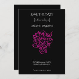 Floral Clipart – Vintage Botanical Flower Design Save The Date