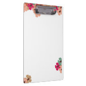 Floral Clipboard with Colorful Blooms Klemmbrett (Rechts)