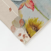 Floral Cloak Owl Fleece Baby Blanket (Ecke)