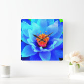 Floral clock quadratische wanduhr (Zuhause)