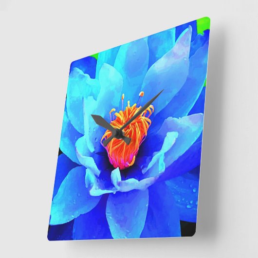 Floral clock quadratische wanduhr (Winkel)