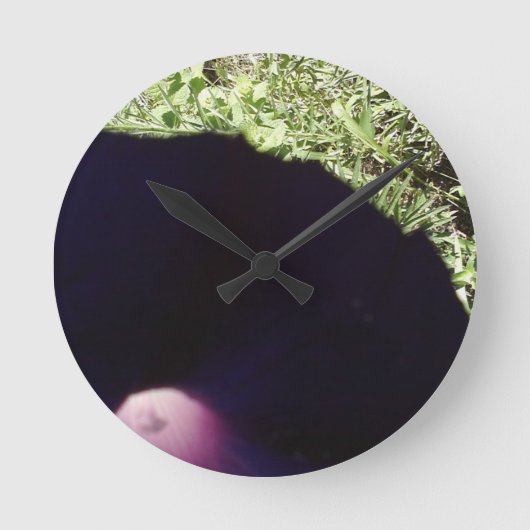 Floral Clock Runde Wanduhr (Vorderseite)