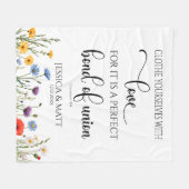 Floral Clothe Yourselves with Love Perfect Bond Fleecedecke (Vorderseite (Horizontal))