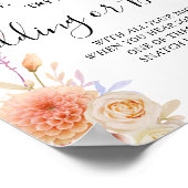 Floral Clothespin Brautparty-Spielzeichen Poster (Ecke)