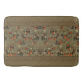 Floral Clusters in Orange-Red Roses  Badematte (Vorderseite)