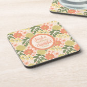 Floral Coaster Set – Gratitude-Inspired Home Decor Getränkeuntersetzer (Linke Seite)