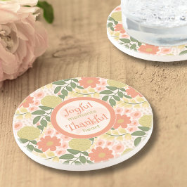 Floral Coaster Set – Gratitude-Inspired Home Decor Getränkeuntersetzer