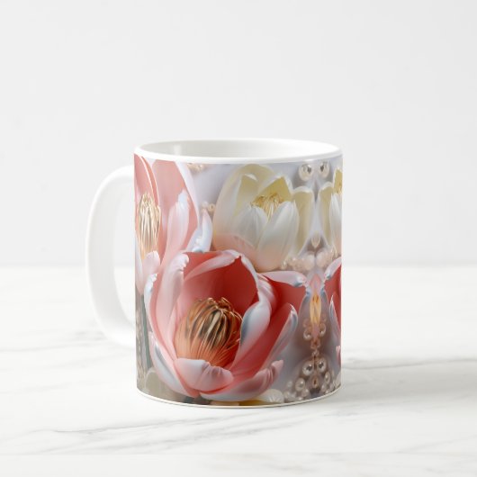 Floral Coffee Cup Kaffeetasse (Vorderseite Links)