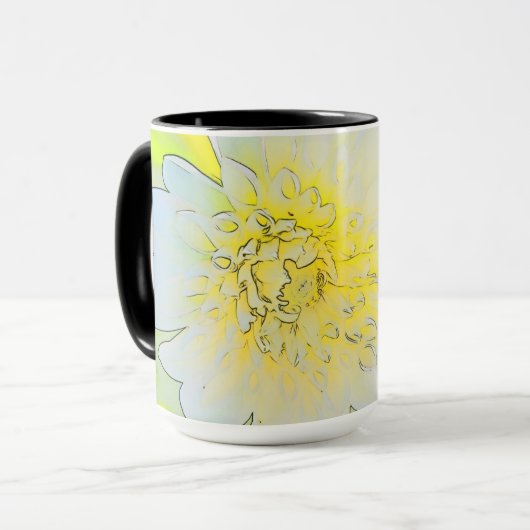 Floral Coffee Mug Tasse (Vorderseite Links)