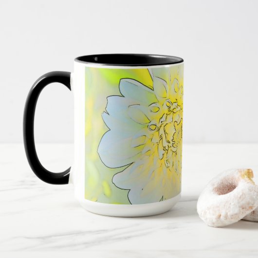 Floral Coffee Mug Tasse (Mit Donut)