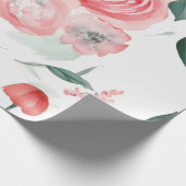 Floral Collage Watercolor Wrap Geschenkpapier (Ecke)