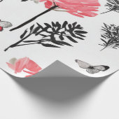 Floral Collage Watercolor Wrap Geschenkpapier (Ecke)