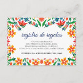 Floral Colorful Botanical Flowers Spanish Wedding Begleitkarte (Vorderseite)