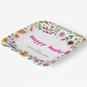 Floral Colorful Easter BRUNCH & HUNT Pappteller (Gewinkelt)