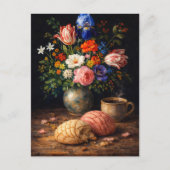 Floral Concha Still Life Art Postcard Postkarte (Vorderseite)