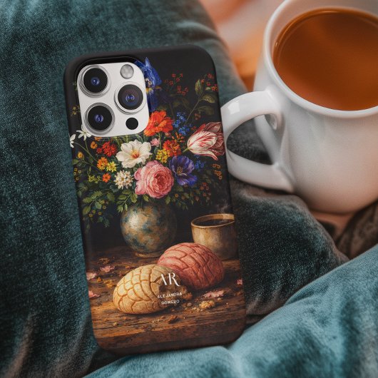 Floral Concha Stilleben | Monogramm Case-Mate iPhone Hülle
