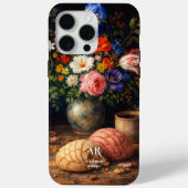 Floral Concha Stilleben | Monogramm Case-Mate iPhone Hülle (Rückseite)
