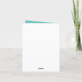 Floral Condolence Message Card für den Verlust der Dankeskarte (Rückseite)