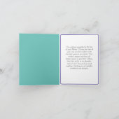 Floral Condolence Message Card für den Verlust der Dankeskarte (Innenseite)