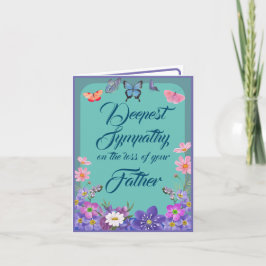 Floral Condolence Message Card für den Verlust des Dankeskarte