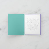 Floral Condolence Message Card Verlust von KollegI Dankeskarte (Innenseite)