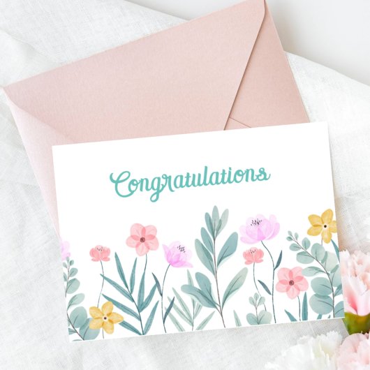 Floral Congratulations Card Karte