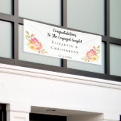 Floral Congratulations Engagement Party Banner (Äußeres Gebäude)