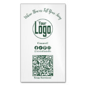 Floral Connect: Social Media Business Card Magnet (Vorderseite Vertikal)