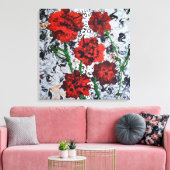 Floral Convas Mauer Abstrakte Wohngestaltung Leinwanddruck (Insitu (Wohnzimmer))