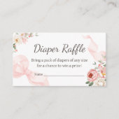 Floral Coquette Baby in Bloom Diaper Raffle Begleitkarte (Vorderseite)