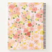 Floral Coquette Cotattcore Ästhetische Spirale Notizblock (Rückseite)