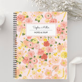 Floral Coquette Cotattcore Ästhetische Spirale Notizblock