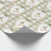Floral Coquette Silly Goose Birthday Geschenkpapier (Ecke)