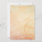 Floral Coral English Garden Country Wedding Einladung (Rückseite)