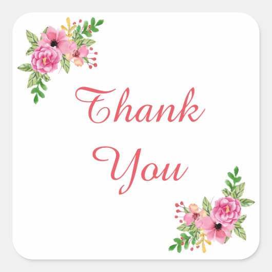 Floral Cornered Sticker (Vorderseite)