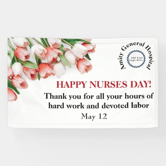 Floral Corporate Happy Nurses Day Banner (Horizontal)