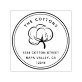 Floral Cotton Boll | RÜCKSENDEADRESSE Permastempel (Design)